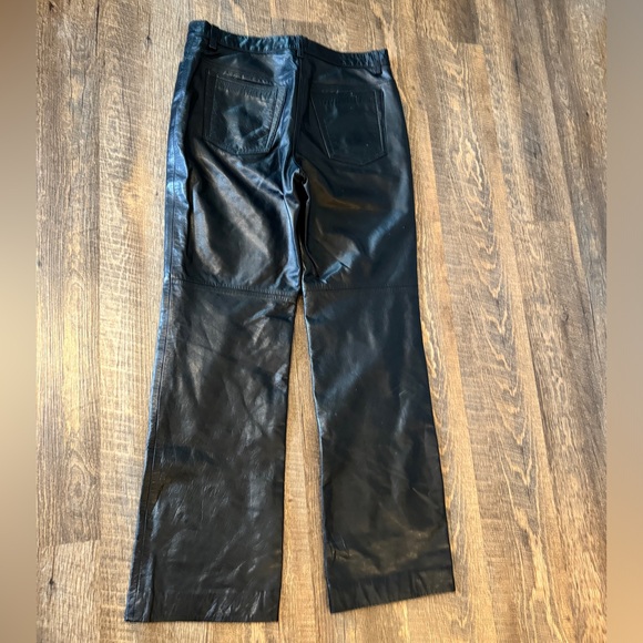 Vintage Ann Taylor, Genuine Black Leather pant, size 6 petite - Picture 13 of 14